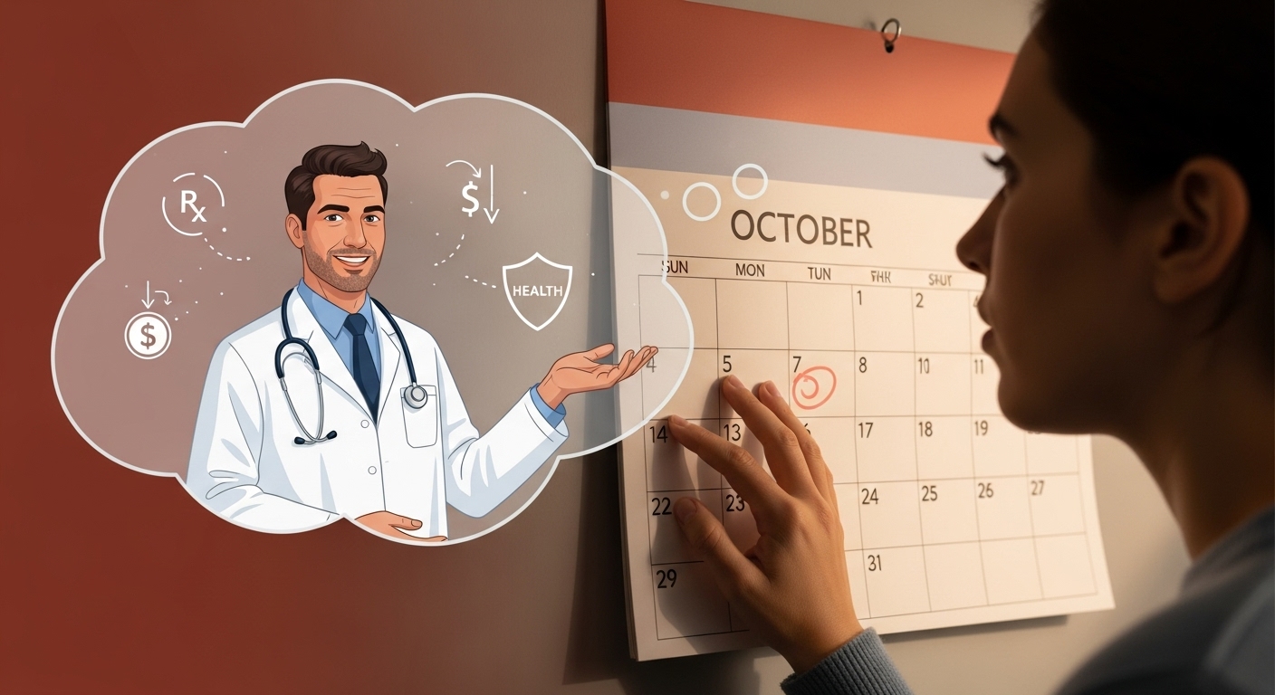 독감 백신 접종 시기와 종류에 대해 의사와 상담하는 모습