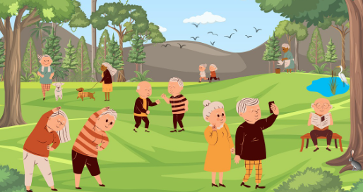 60대 이후 노인 라이프스타일 이미지