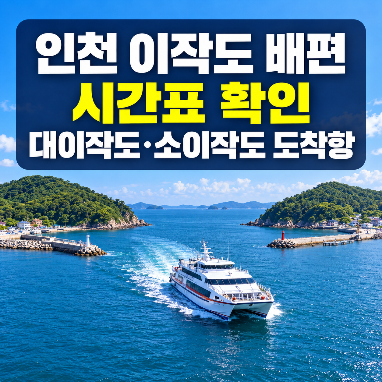 인천 이작도 배편 시간표|대이작도·소이작도 도착항 확인