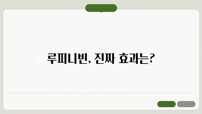 루피니빈의 작용 원리에 대한 설명