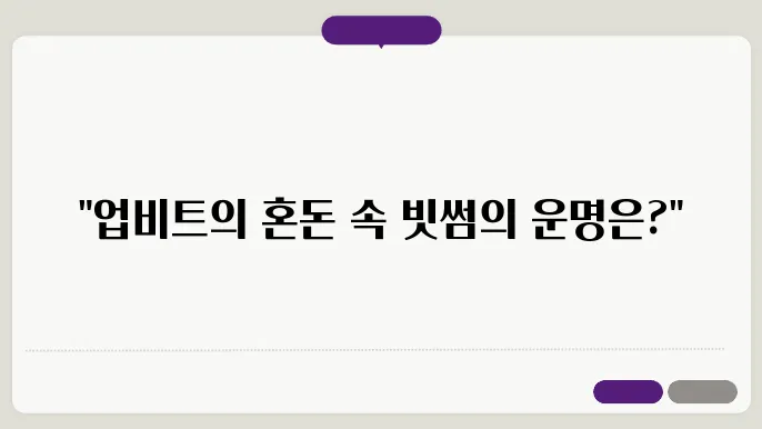 업비트 영업정지, 빗썸의 가능성지 위험성