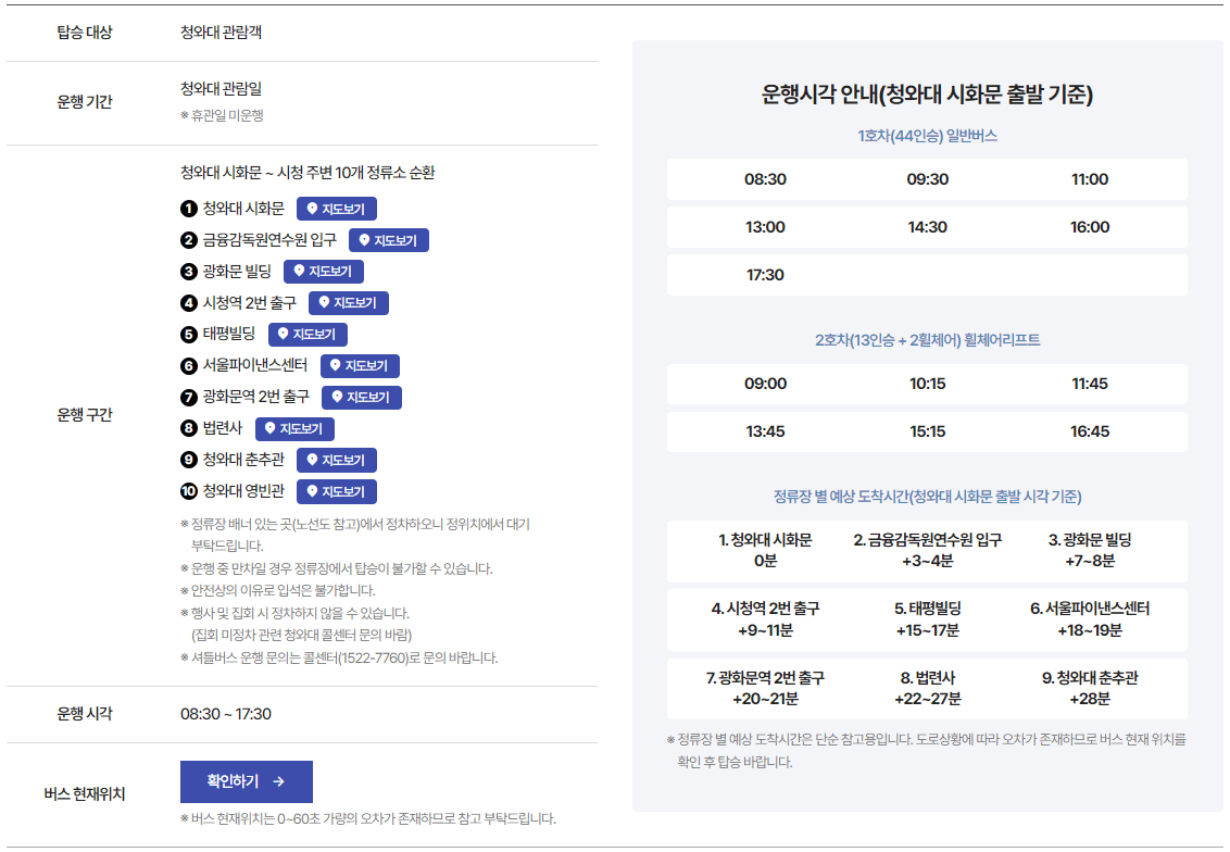 청와대 관람 신청