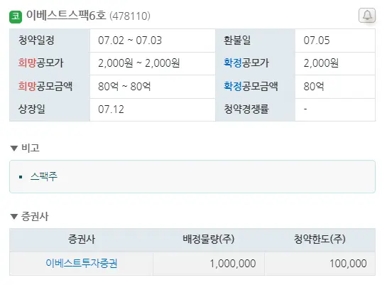 7월 공모주 청약 일정 총정리 국내주식