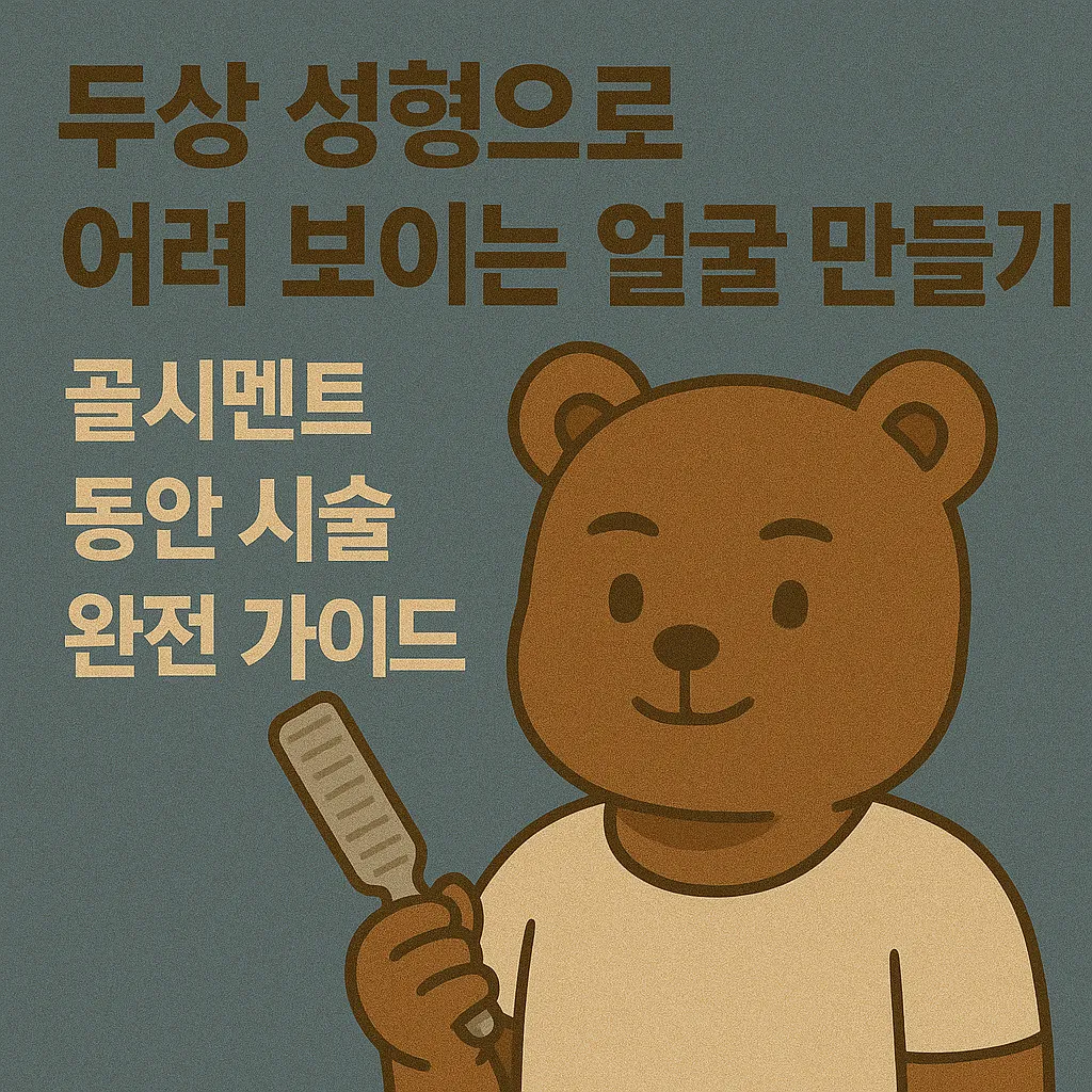 두상 성형으로 어려 보이는 얼굴 만들기: 골시멘트 동안 시술