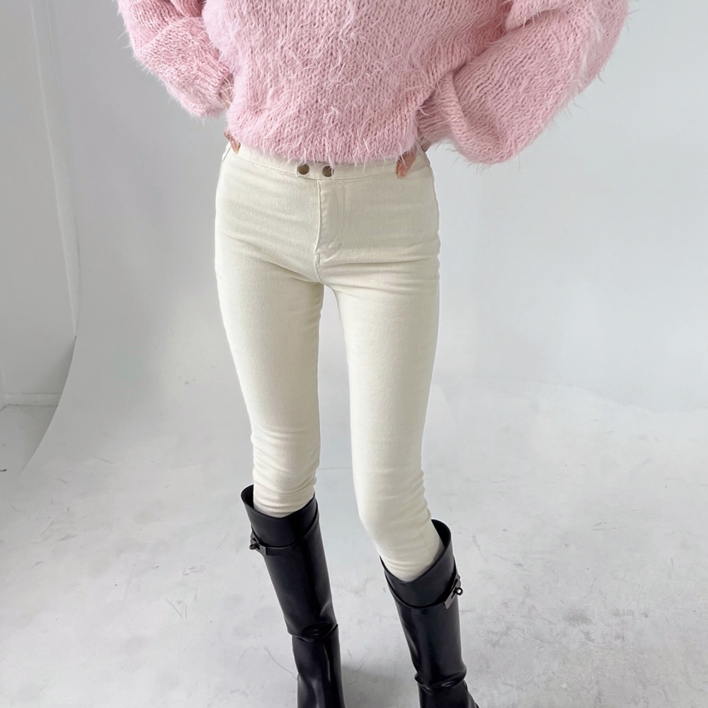 기모 밴딩 스키니진 여성 겨울기모바지