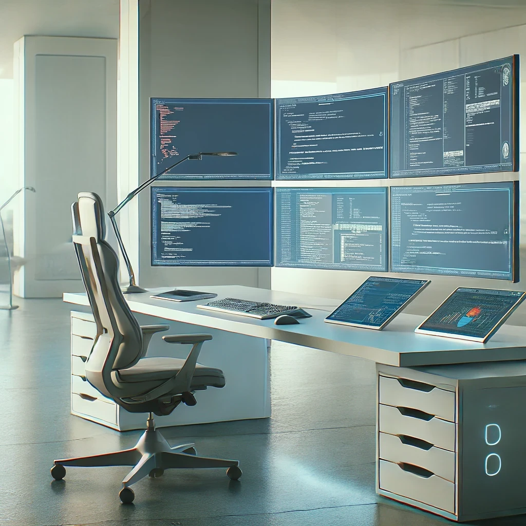 개발자가 업무하는 장비 이미지