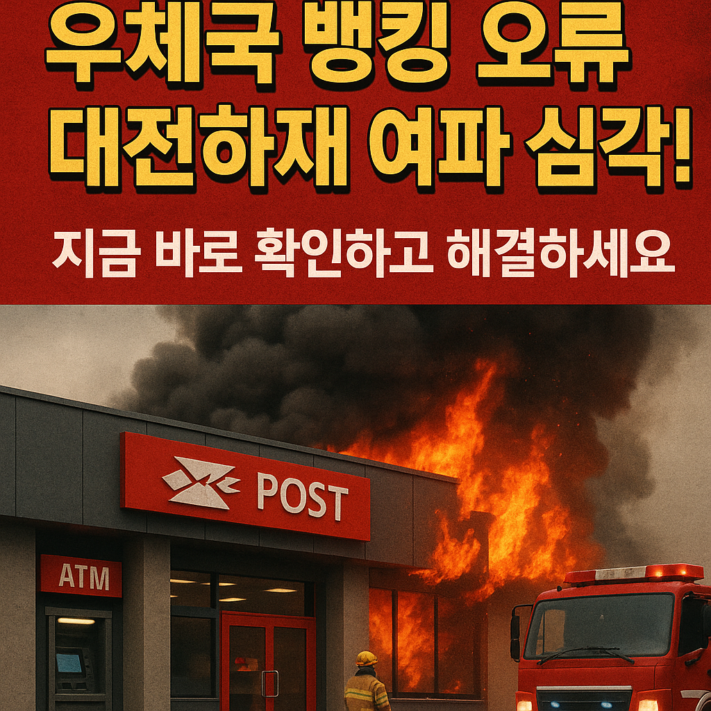 우체국 뱅킹 오류 대전화재 여파 심각! 지금 바로 확인하고 해결하세요