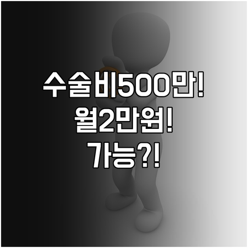 강아지 수술비 500만원 보험 월 2..