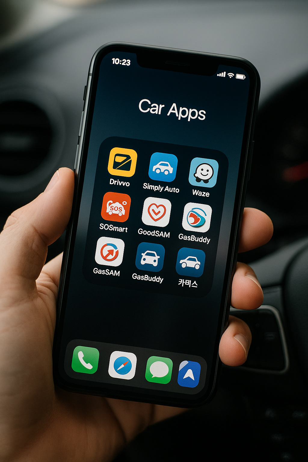 자동차 스마트폰 앱 관련 사진