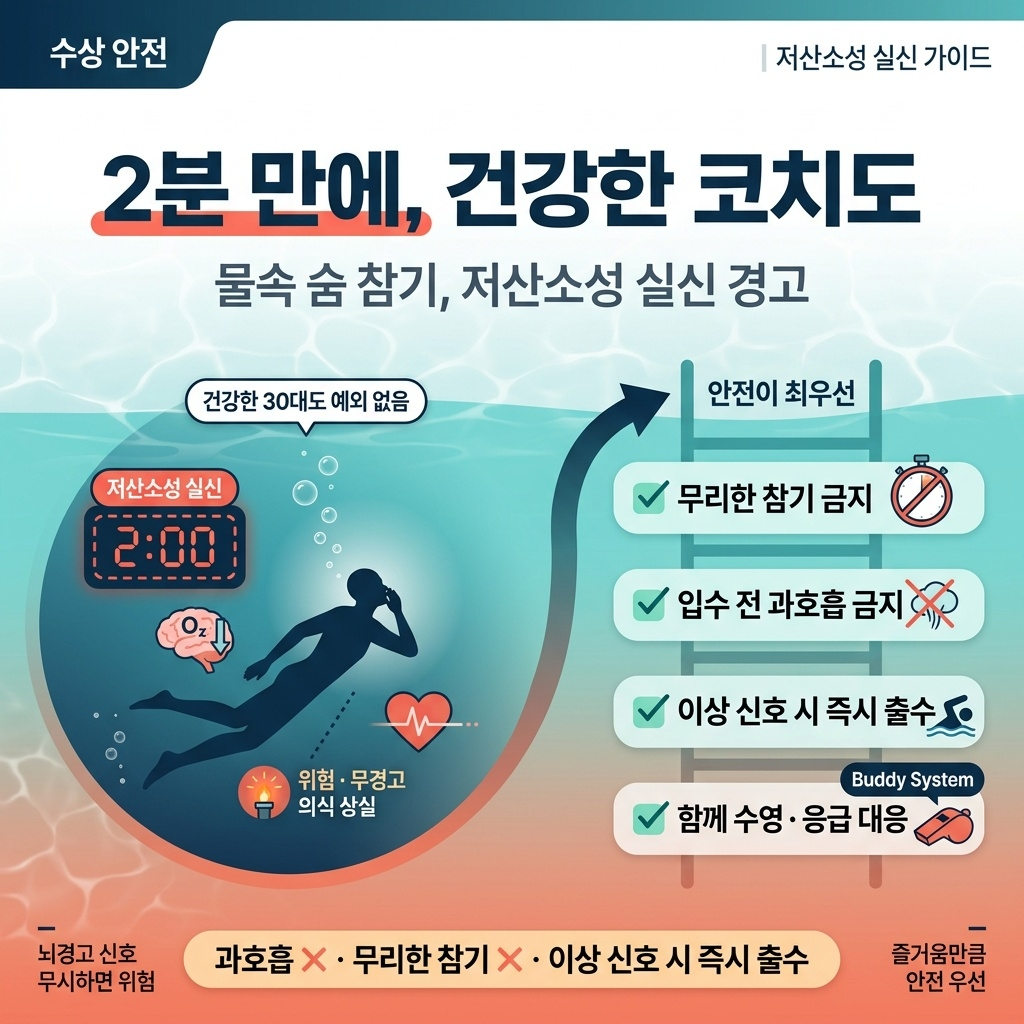 " 건강 한 30대 수영 코치도 2분 만에 숨졌다"...물속에서 절대 하면 안 되는 것
