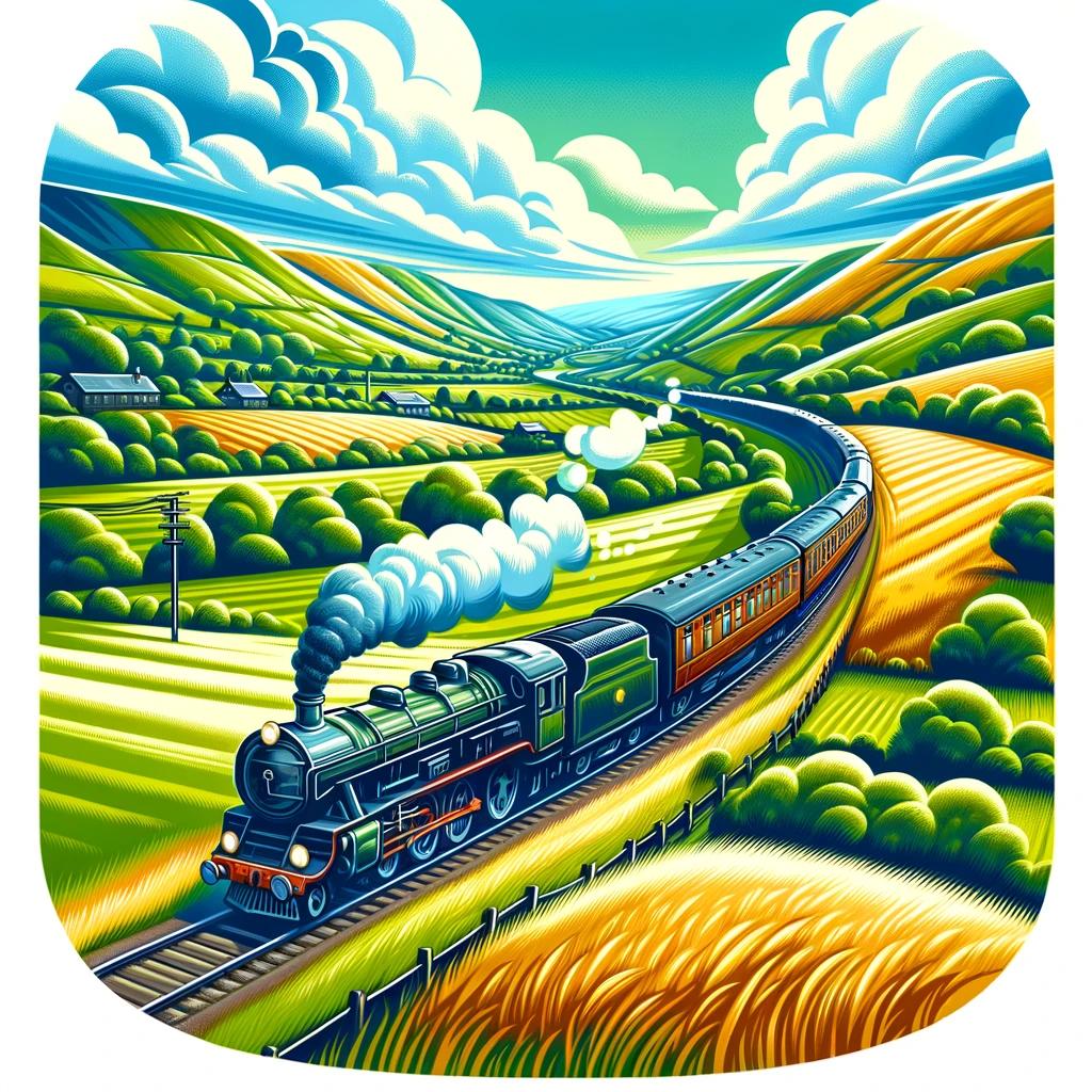 기차여행 일러스트