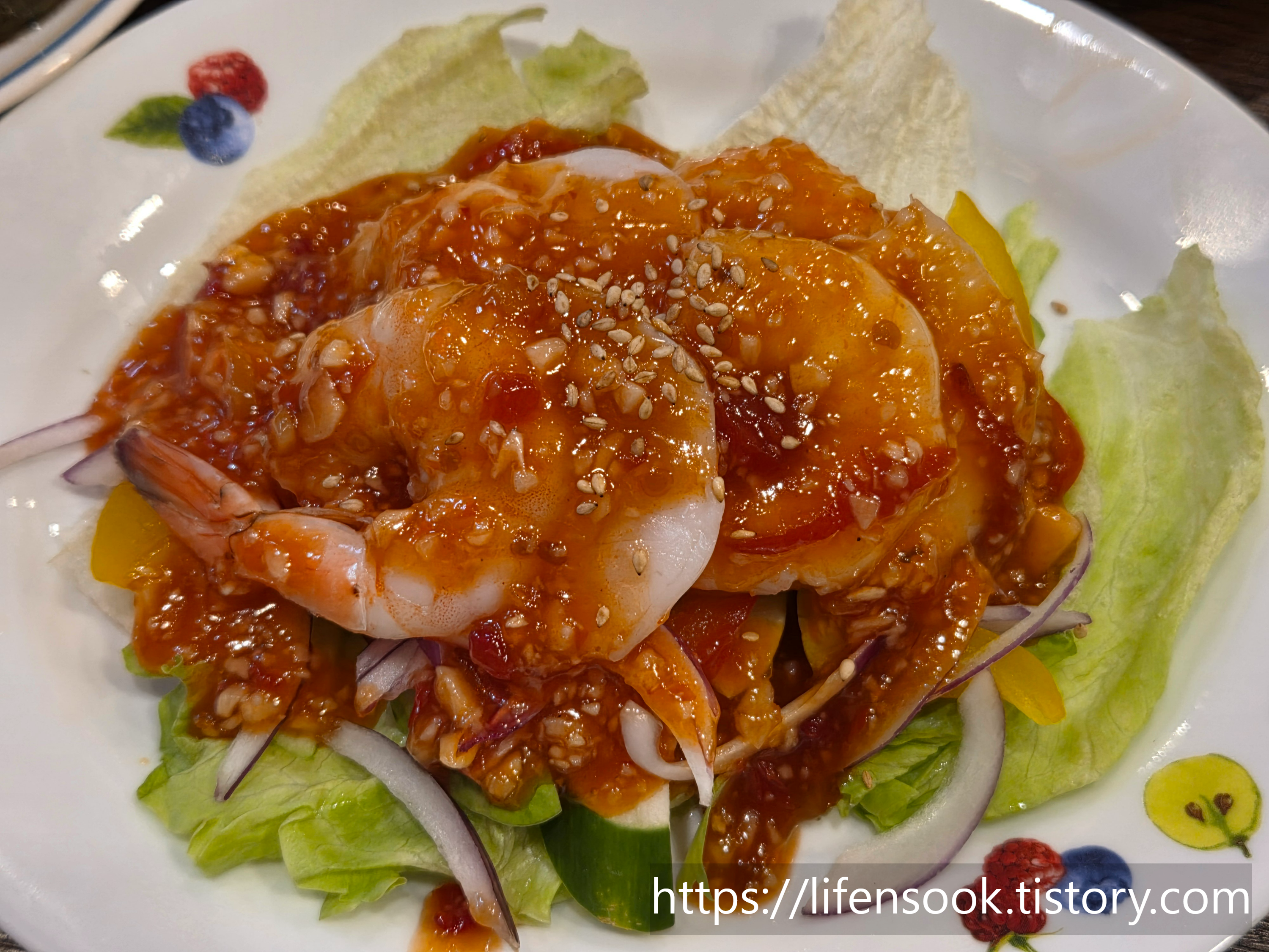 진사부 송도본점 왕새우냉채