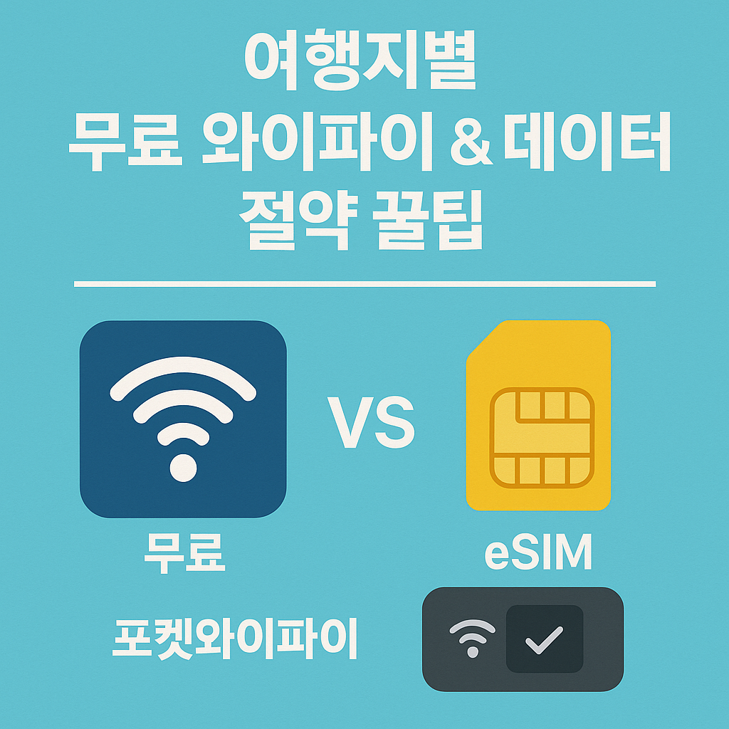 여행지별 무료 와이파이 &amp; 데이터 절약 꿀팁