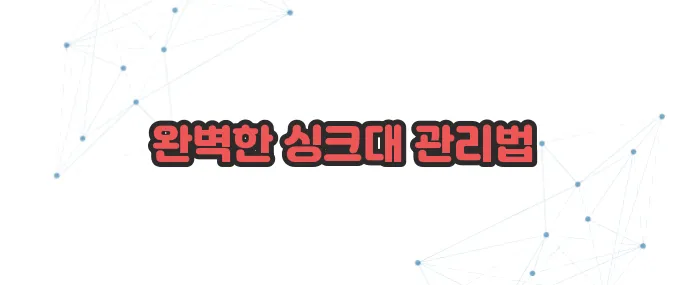 싱크대 배수구 청소 이보다 자세히 설명할순없다
