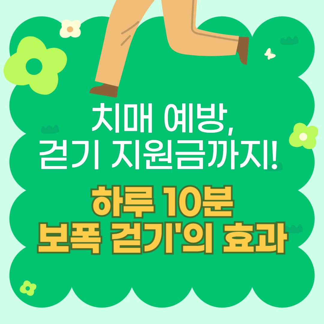 치매 예방, 걷기 지원금까지! 하루 10분 '보폭 걷기'의 효과