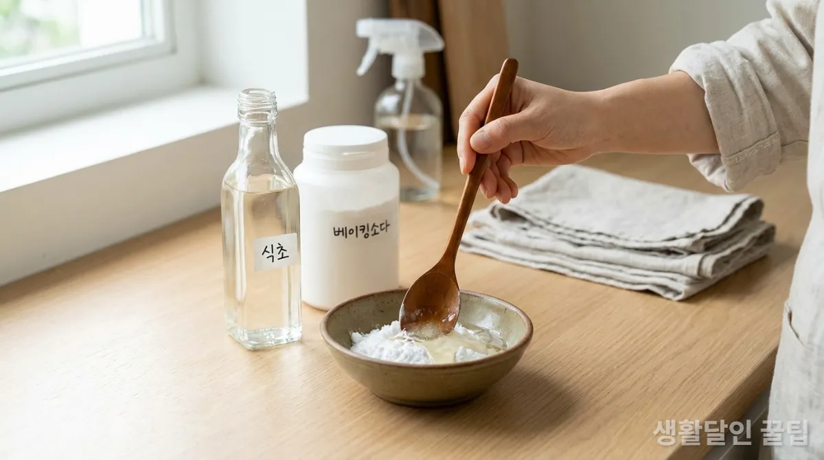 생활 속 만능 얼룩 제거제: 베이킹소다, 식초, 주방세제