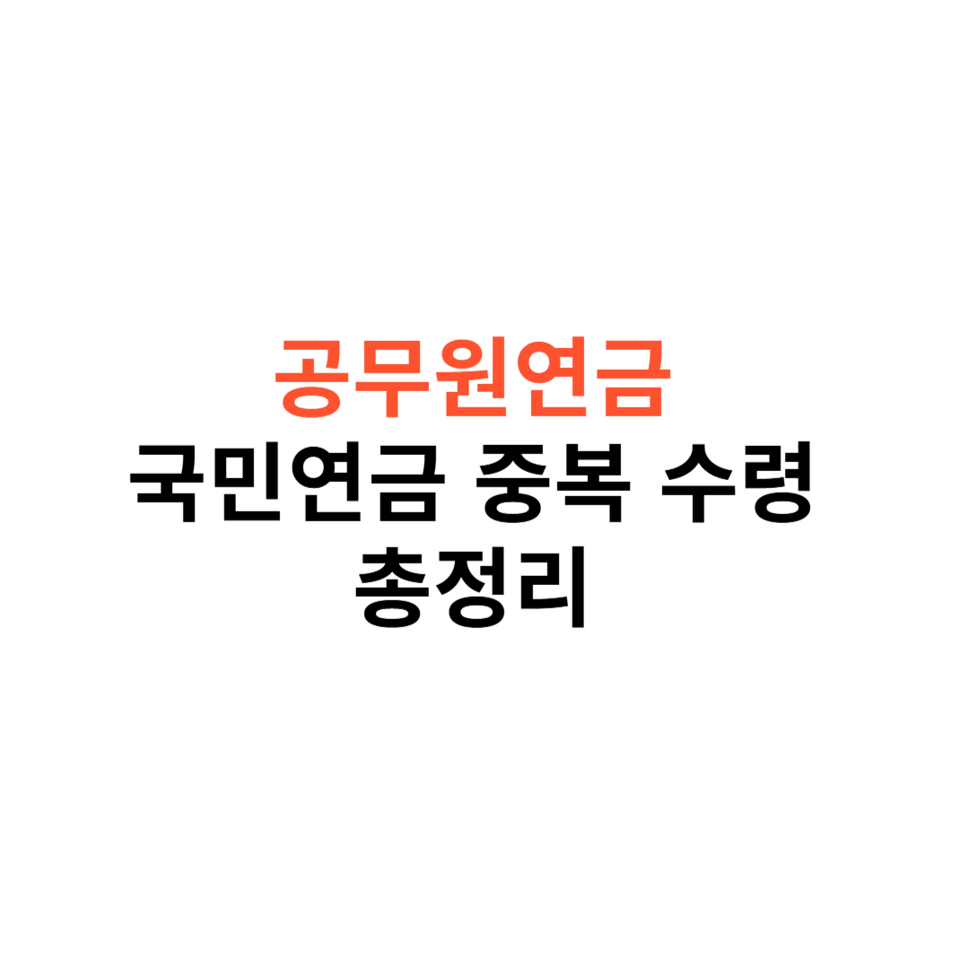 공무원연금과 국민연금 중복 수령