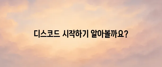 디스코드 다운로드 및 사용법