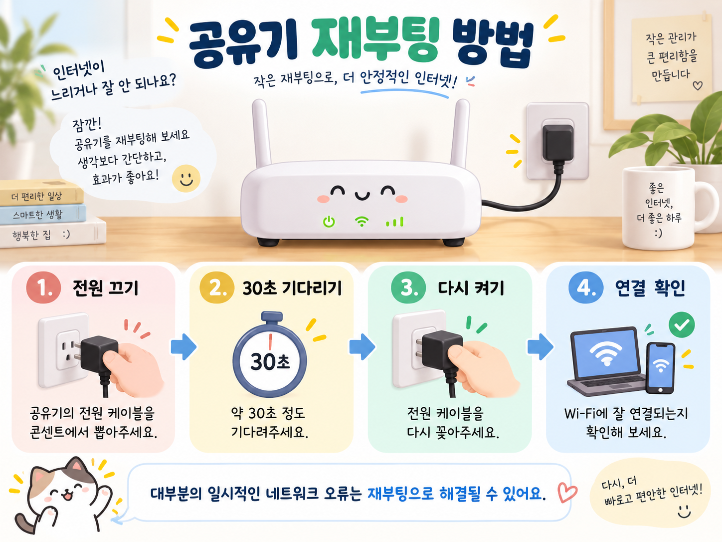 공유기 재부팅 방법