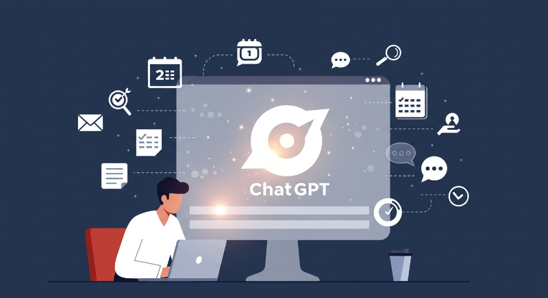 챗GPT로 이메일 초안 작성하는 모습