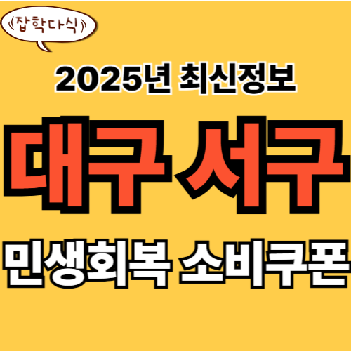 대구 서구 민생회복 소비쿠폰 신청 완벽 가이드