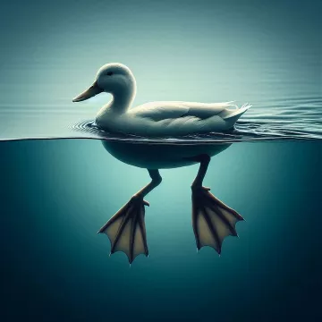 행복해 보이는 사람의 비밀 - 물 아래에서 발버둥치는 삶