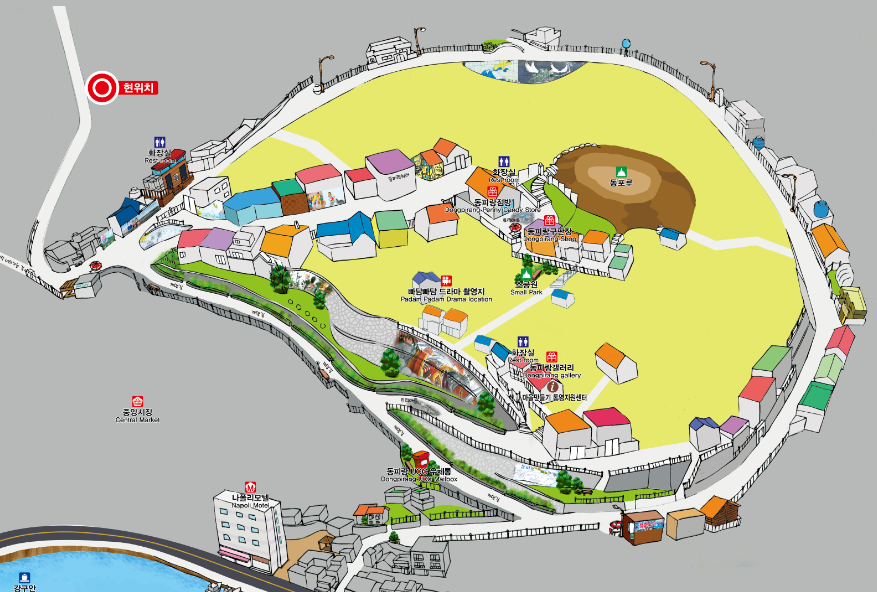 통영 관광명소 가볼만한곳 동피랑, 벽화골목, 디피랑