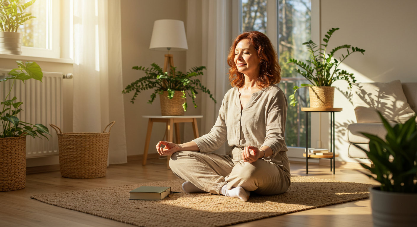 평화로운 명상 장면