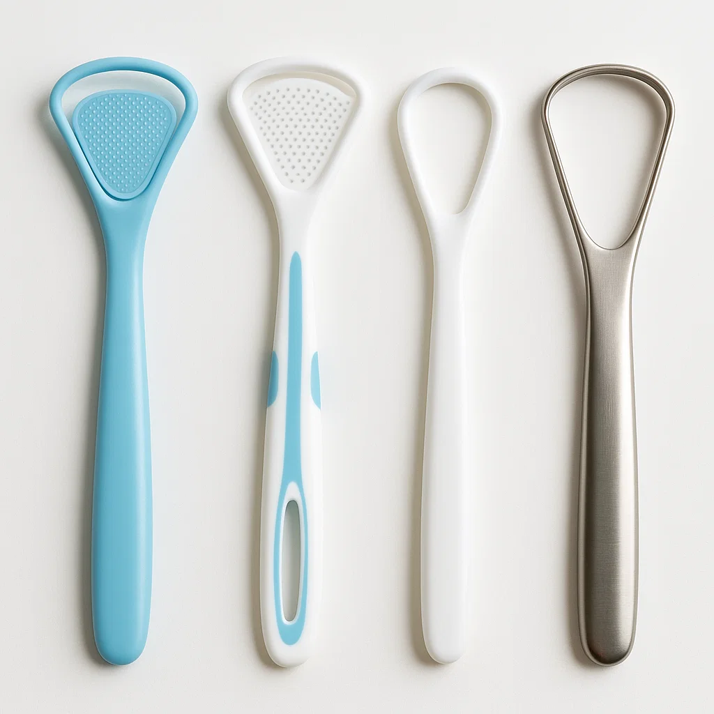 혀 세정기의 종류와 특징을 보여주는 이미지