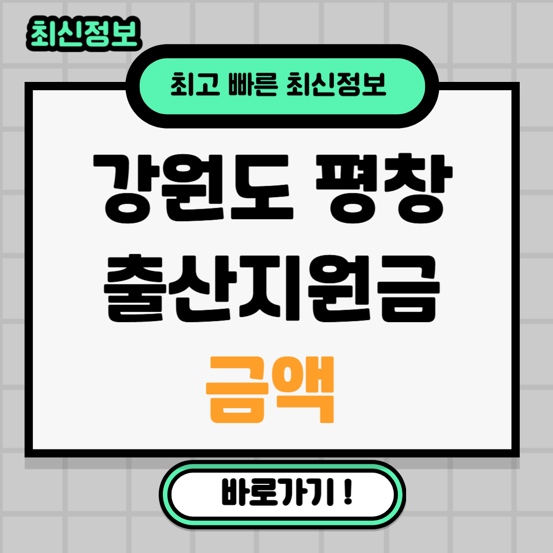 강원도 평창 출산지원금
