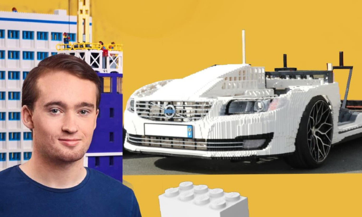 스웨덴 브릭 아티스트 데이비드 구스타프손이 제작한 1:1 실차 크기의 레고 볼보 V70 작품