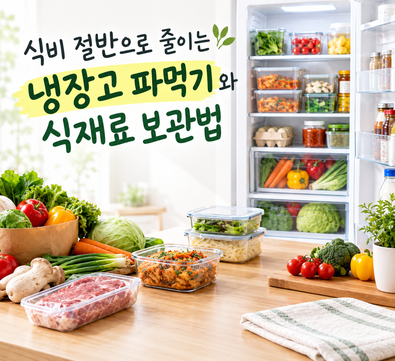 버려지는 식재료 0%에 도전하는 냉장고 파먹기와 식재료 보관법