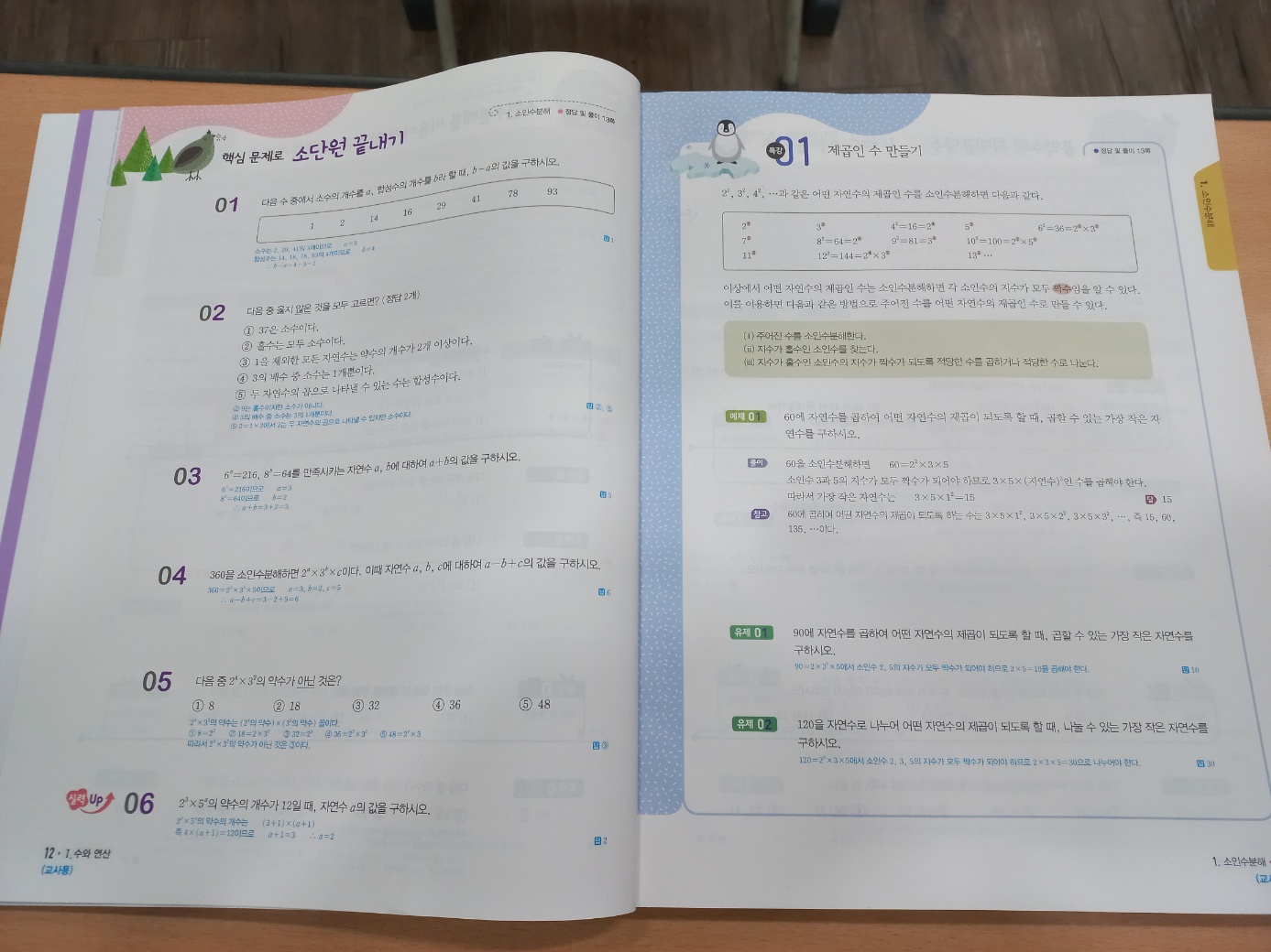 개념쎈 중학수학 1-1 8