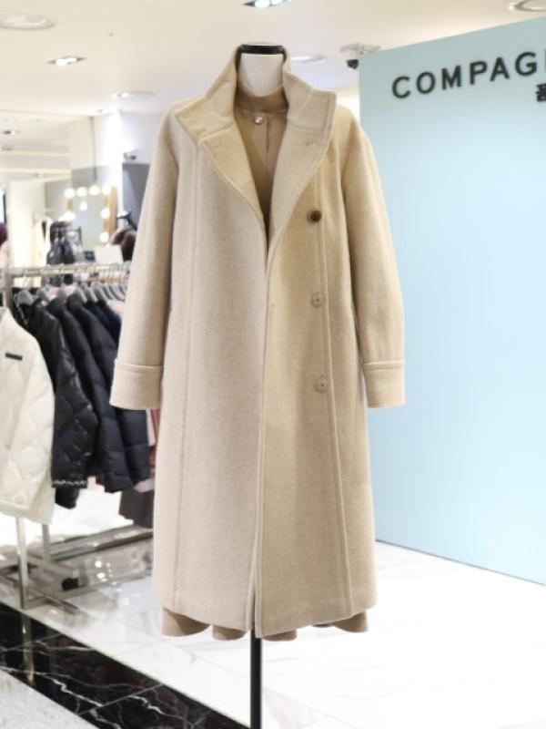 꼼빠니아 울 터틀넥 더블 코트 CABW1-WCH050