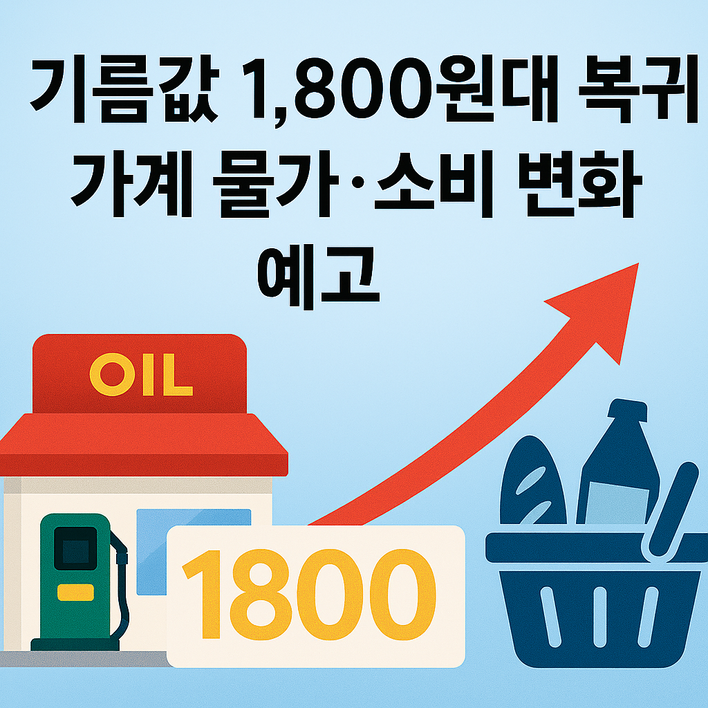 기름값 1,800원대 복귀