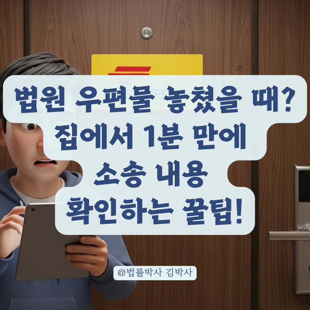 법원 우편물을 제때 못 받았을 때 소송 내용을 확인하는 경로 알아보기