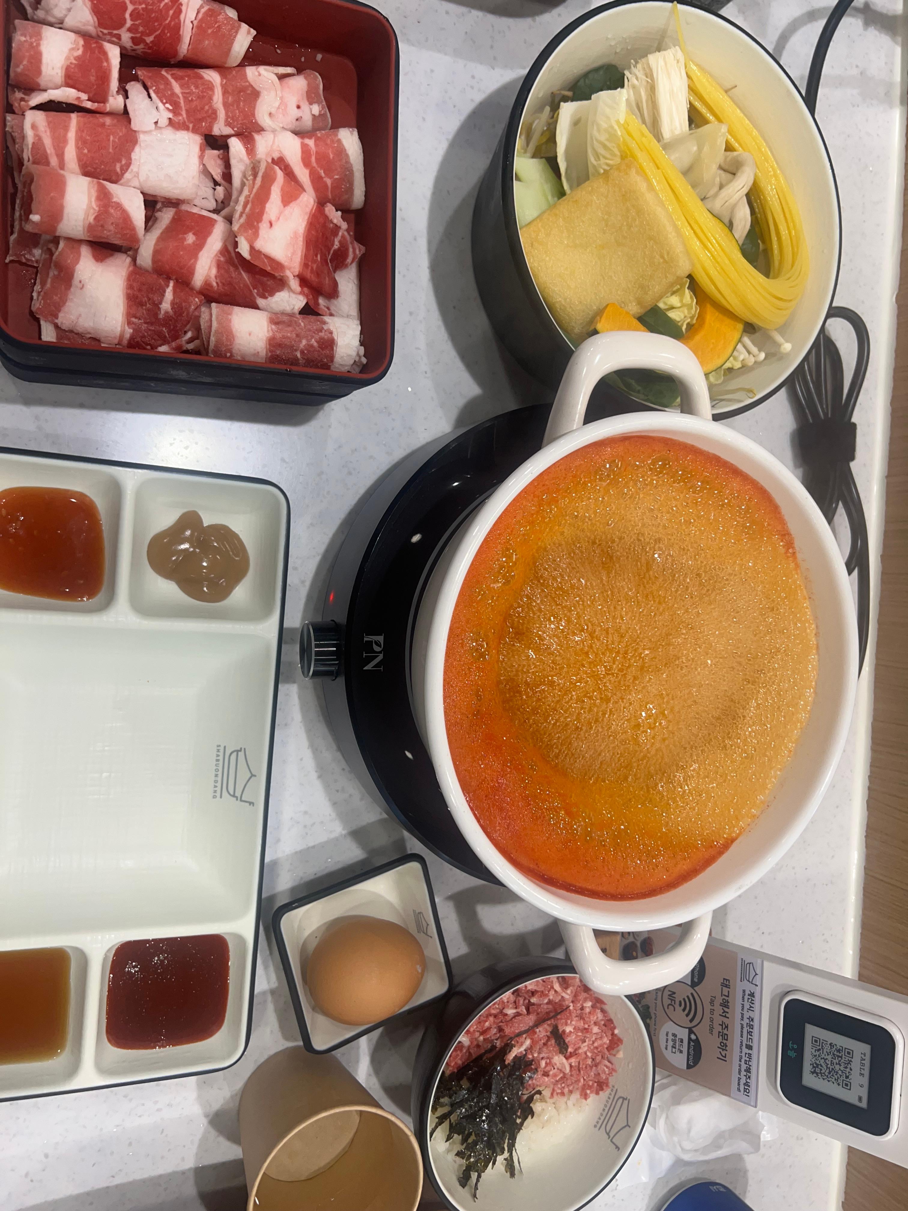 샤브온당 메뉴 - 얼큰당 샤브 한상 이미지