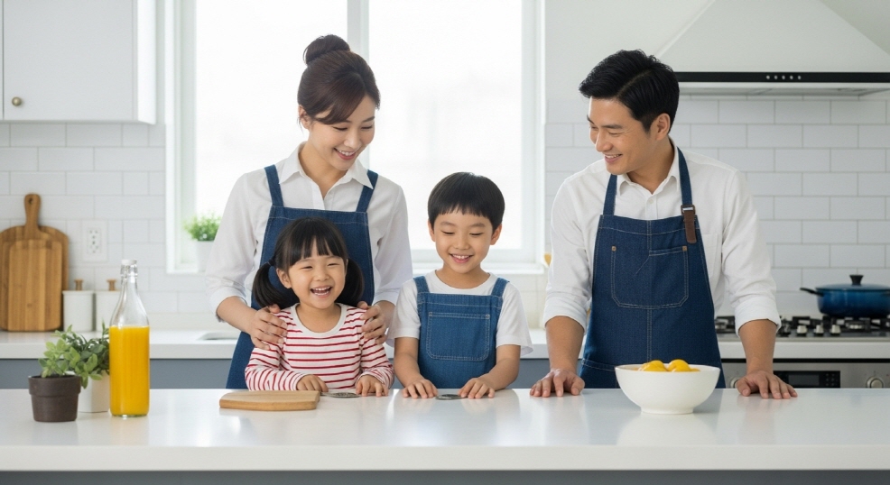 자녀 있는 가정 주방