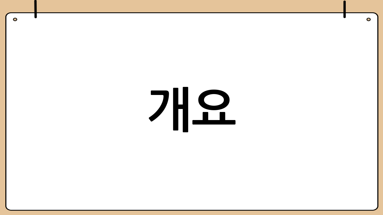개요