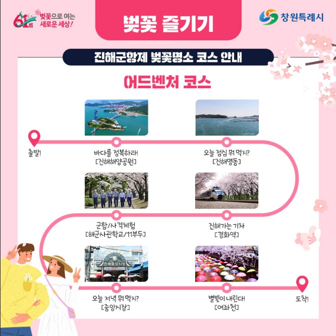 2025 진해 군항제 벚꽃 축제 명소 지도 다운로드