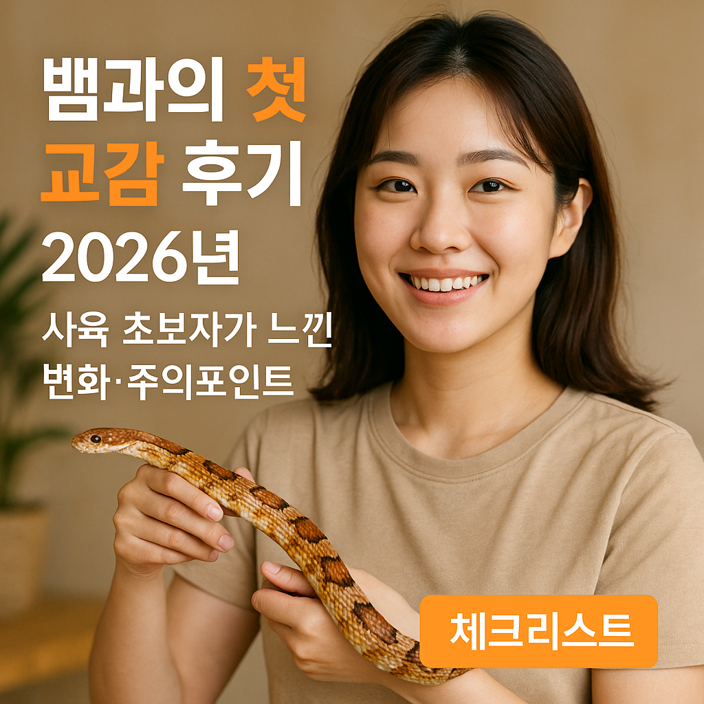 뱀과의 첫 교감 후기 2026년 ｜ 사육 초보자가 느낀 변화·주의포인트