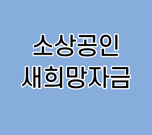 소상공인 새희망자금