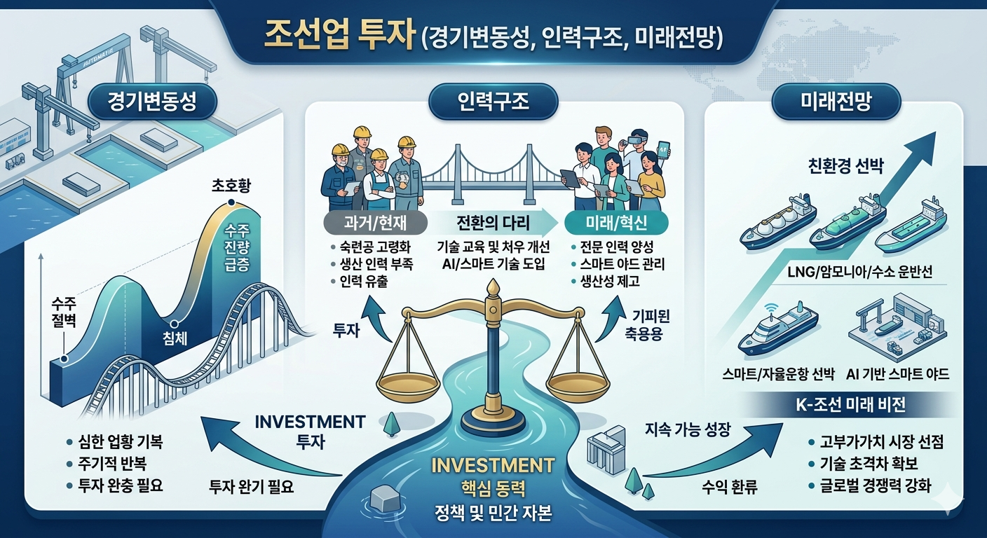 조선업 투자 (경기변동성, 인력구조, 미래전망)