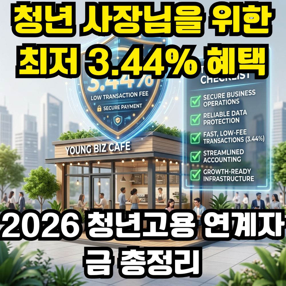 2026년 소상공인 정책자금 청년고용 연계자금 연 3.44% 대출 자격 요건 안내