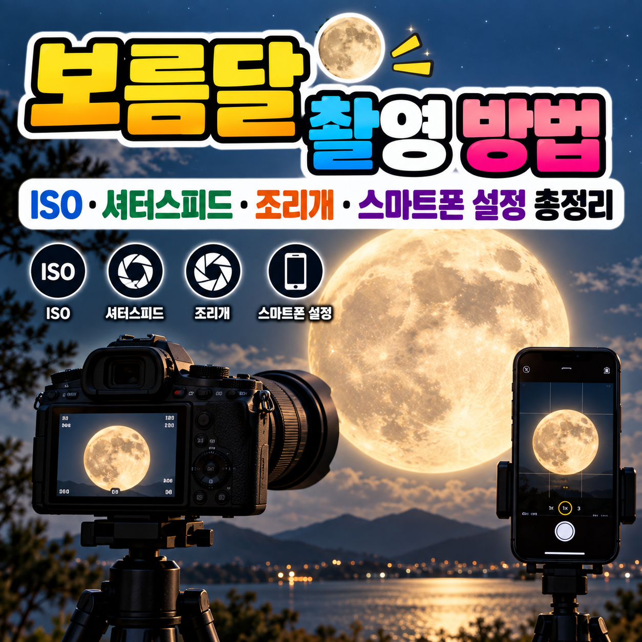 보름달 촬영 방법