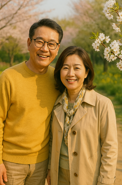 부모님 봄 여행 사진