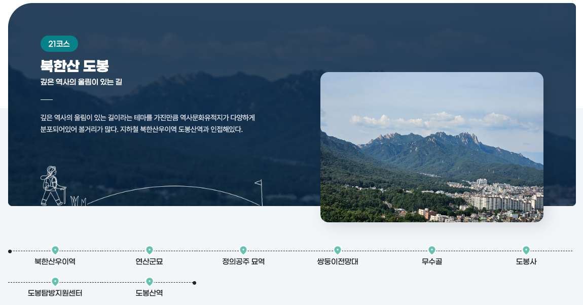 서울둘레길 21코스 지도 북한산 도봉 구간 힐링 등산 트레킹 후기 날씨 정보