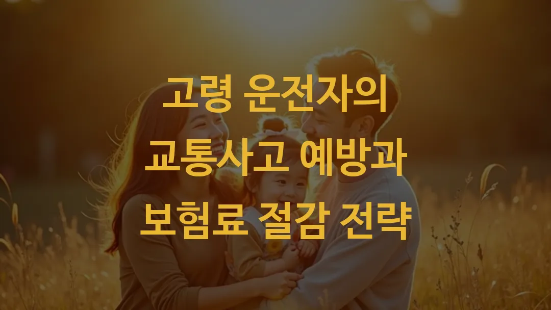 고령 운전자의 교통사고 예방과 보험료 절감 전략