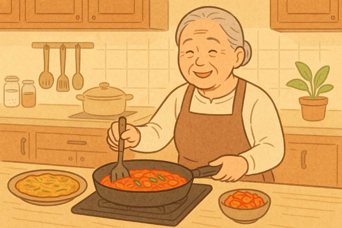 요리하는 할머니