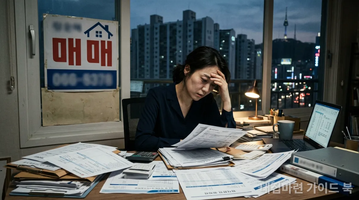 '영끌'의 부담감에 짓눌린 30대 한국인 직장인의 모습